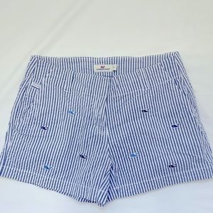 Vineyard Vines Seersucker Whale Shorts -Size 4